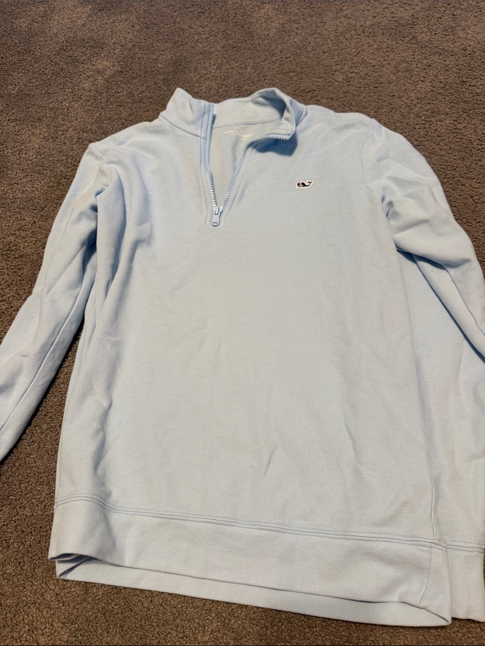 Vineyard Vines Light Blue Kids Quarter Zip Pullover